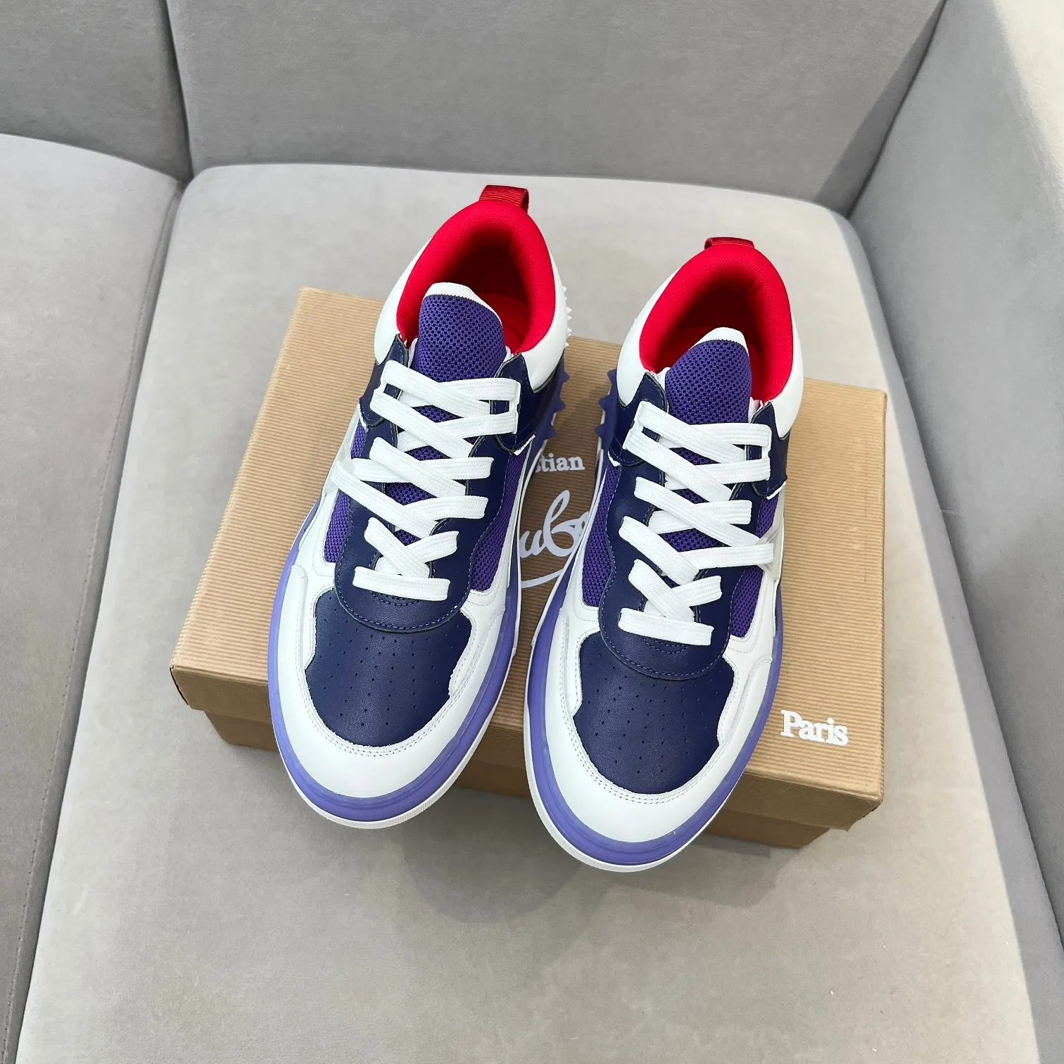 Men's shoes 💰700 🌹🌹🌹̋ Wang Junkai Yang Mi Xu Kai Zhang Jingyi Ding Chengxin Chen Muchi Wang Ziyi Same style Christian Louboutin 2024 [New product] ASTROLOUBI unisex thick-soled sports shoes red-soled shoes perfectly integrate fashion and sports, The fabrics are made of luxurious calfskin, soft suede, smooth satin and laminated leather, and the back is decorated with classic rivets. The interior is blended with a knitted tongue for added durability, breathability and quick-drying comfort. The outsole is made of a combination of EVA foam and imported rubber, and the colorful CL iconic letters on the side of the outsole show the brand's unique style. It is a ceiling-level comfortable skate shoe! ! ! Multiple colors available, currently men’s sizes 39--45